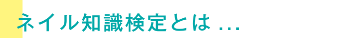 ネイル知識検定とは...